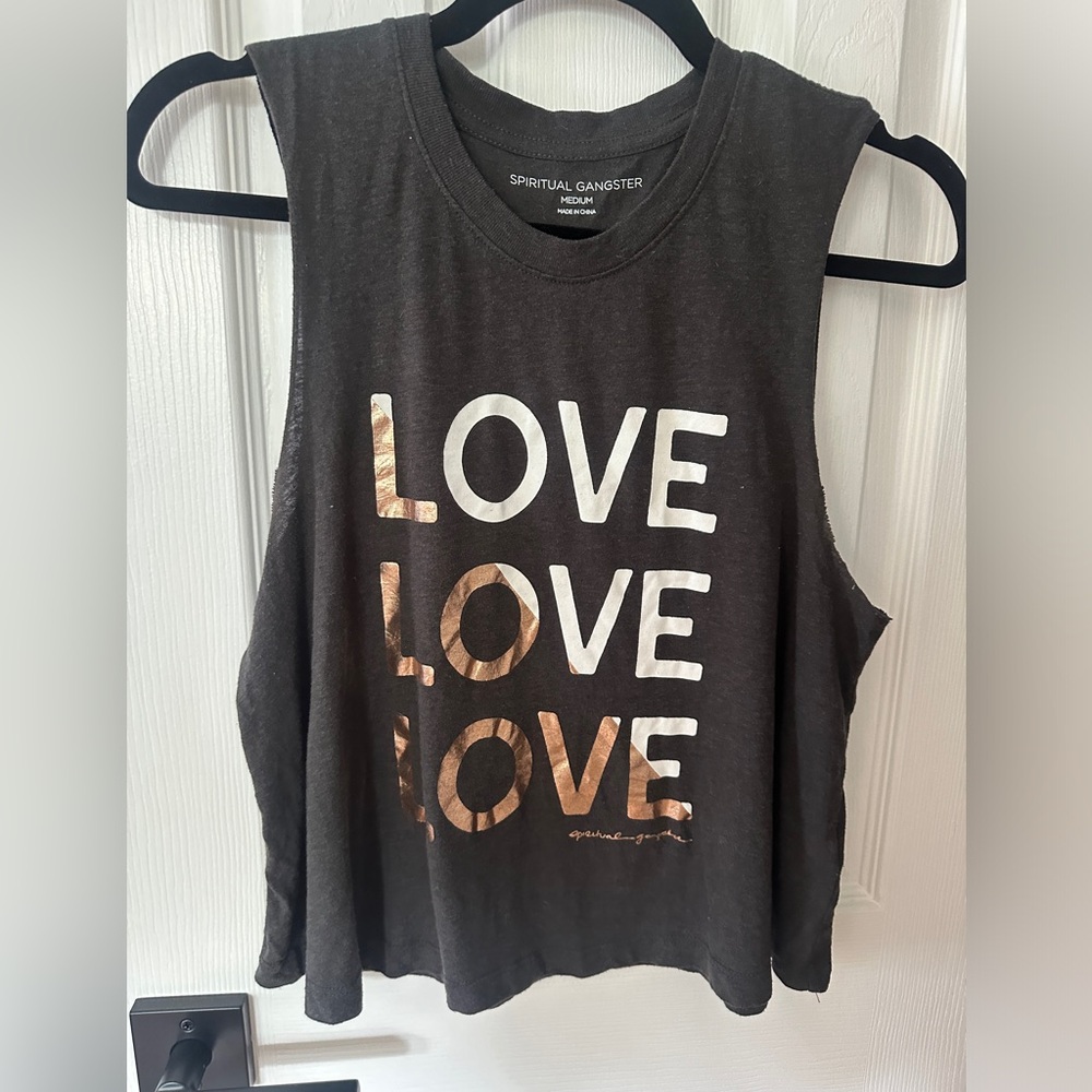 Spiritual Gangster LOVE work out barre shirt Medium
